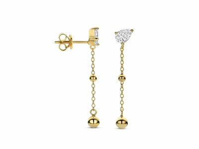 Naiomy Silver | Boucles d'Oreilles | Plaqué or | Oxyde de Zirconium | N6S77