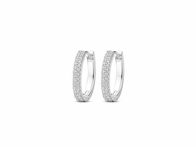 Naiomy Silver | Boucles d'Oreilles | Créoles | Argent | Oxyde de Zirconium | N5N58