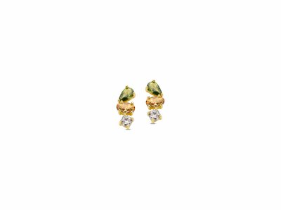 Naiomy Silver | Boucles d'Oreilles | Plaqué Or | Oxyde de Zirconium | N6E65