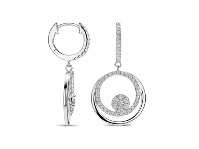 Naiomy Silver | Boucles d'Oreilles | Créoles | Argent | Oxyde de Zirconium | N6N59