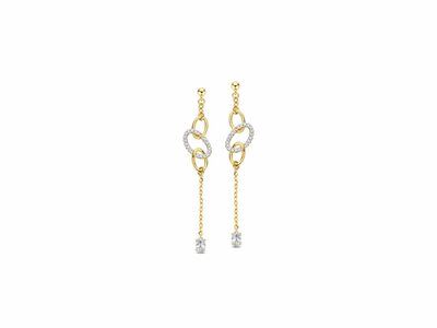 Naiomy Silver | Boucles d'Oreilles | Plaqué Or | Oxyde de Zirconium | N6I52