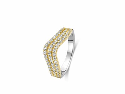Naiomy Silver | Bague | Argent | Plqué Or | Oxyde de Zirconium | N6C53