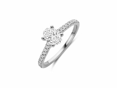 Diamants de Laboratoire | Bague | Or Blanc | Diamants de Synthèse 0.72ct 0.15ct | IGI | LAB22