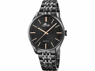 Lotus | Homme | Quartz | Acier Inoxydable | Noir | 41,5mm | 19068/2
