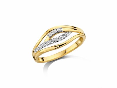 Loumya Gold "Or" | Bague | Or Jaune | Bicolore | Diamants 0.11ct | D26-83