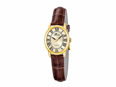 Lotus | Femme | Quartz | Cuir | Montre + Bijou | 19019/2