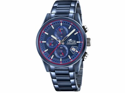 Lotus | Homme | Acier Inoxydable | Bleu | Chrono | 19086/2