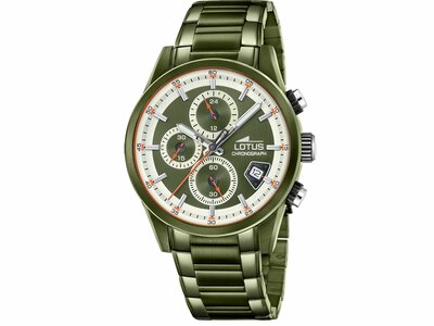 Lotus | Homme | Acier Inoxydable | Kaki | Chrono | 19090/1