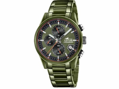 Lotus | Homme | Acier Inoxydable | Kaki | Chrono | 19090/3