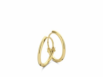 Loumya Gold "Or" | Boucles d'Oreilles | Créoles | Or Jaune | ø 11mm | AE103B