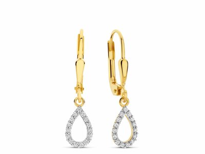 Loumya Gold "Or" | Boucles d'Oreilles | Or Jaune | Oxyde de Zirconium | AE0279C