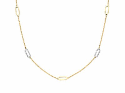 Loumya Gold "Or" | Collier | Or Jaune | Bicolore | Diamants 0.085ct | AK0168D