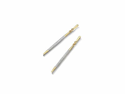 Loumya Gold "Or" | Boucles d'Oreilles | Or Jaune | Diamants 0.10ct | D26-082