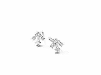 Loumya Gold "Or" | Boucles d'Oreilles | Or Blanc | Diamants 0.12ct | D26-108