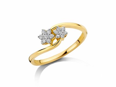 Loumya Gold "Or" | Bague | Or Jaune | Bicolore | Diamants 0.14ct | D26-115