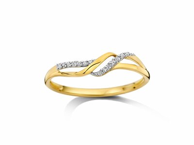 Loumya Gold "Or" | Bague | Or Jaune | Bicolore | Diamants 0.05ct | D26-131