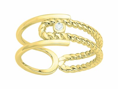 La Garçonne Diamant | Bague | Plaqué Or | Diamant 0.015ct |  26100058