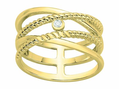 La Garçonne Diamant | Bague | Plaqué Or | Diamant 0.015ct | 26100060