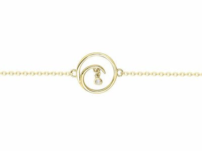 La Garçonne Diamant | Bracelet | Plaqué Or | Diamant 0.015ct | 26300052