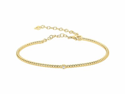 La Garçonne Diamant | Bracelet | Plaqué Or | Diamant 0.015ct | 26300054