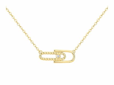 La Garçonne Diamant | Collier | Plaqué Or | Diamants 0.015ct | 26700084