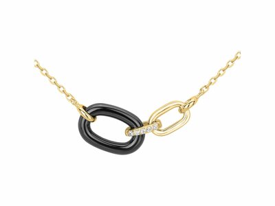 Loumya Silver | Collier | Plaqué Or | Oxyde de Zirconium | Céramique | 1-76-0053