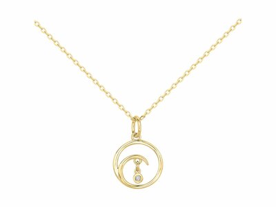 La Garçonne Diamant | Collier | Plaqué Or | Diamant 0.015ct | 26700085