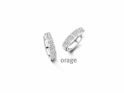 Orage | Boucles d'Oreilles | Créoles | Argent | Oxyde de Zirconium | BC088