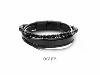 Orage | Bracelet | Cuir | Acier | BC101