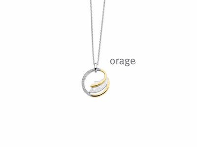 Orage | Collier | Argent | Plaqué Or | Oxyde de Zirconium | BC155