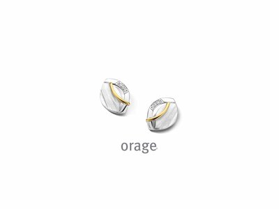 Orage | Boucles d'Oreilles | Argent | Plaqué Or | Oxyde de Zirconium | BC160