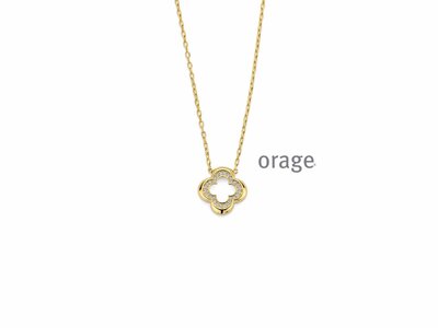 Orage | Collier | Plaqué Or | Oxyde de Zirconium | BC166