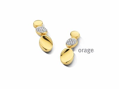 Orage | Boucles d'Oreilles | Plaqué Or | Oxyde de Zirconium | BC187