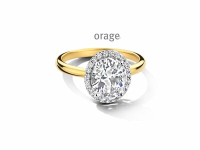 Orage | Bague | Argent | Plaqué Or | Oxydes de Zirconium | BC062