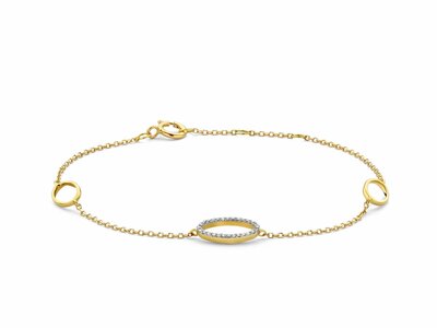 Loumya Gold "Or" | Bracelet | Or Jaune | Bicolore | Diamants 0.05ct | AA0078D