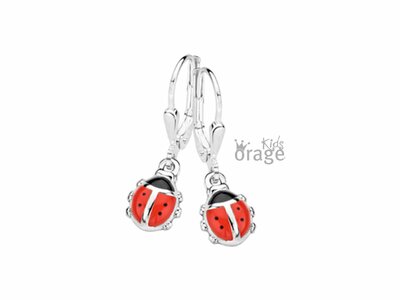 Orage Kids | Boucles d'Oreilles | Argent | Coccinelle | K2635