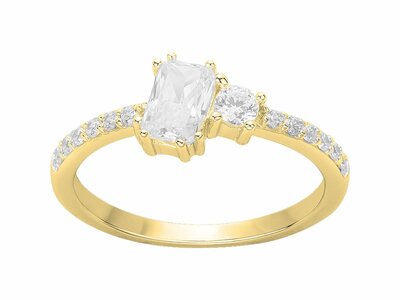 Loumya Silver | Bague | Plasué Or | Oxyde de Zirconium | 76100485