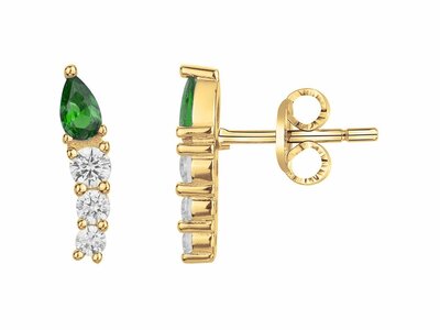 Loumya Silver | Boucles d'Oreilles | Plaqué Or | Oxyde de Zirconium | 76400307