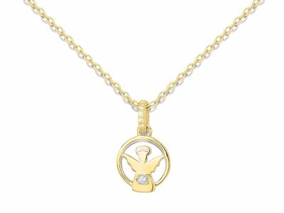 Loumya Silver | Collier | Plaqué Or | Oxyde de Zirconium | Ange | 76700514