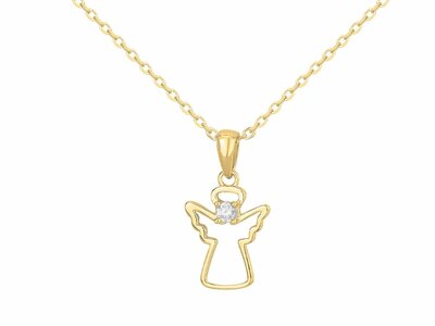 Loumya Silver | Collier | Plaqué Or | Oxyde de Zirconium | Ange | 76700515