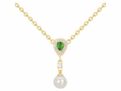 Loumya Silver | Collier | Plaqué Or | Oxyde de Zirconium | Perles d'Eau Douce | 76700547